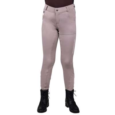 QHP Kids Riding Breeches Emma Junior, Full Seat, Full.Grip, Winter Riding Breeches, Softshell