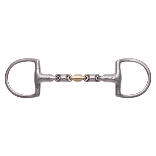 Stübben Steeltec Waterford D-Ring Gebiss Max Relax, doppelt gebrochen