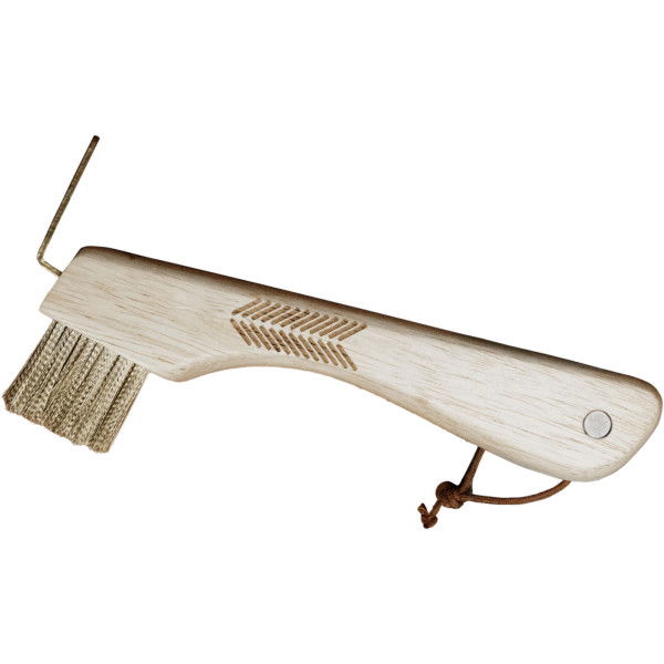 Grooming Deluxe Hoof Scraper with Metal Bristles, with Magnet