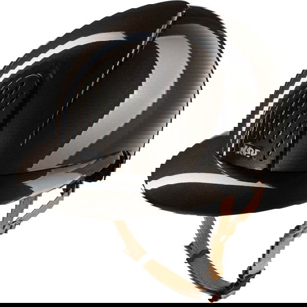 KEP Reithelm Smart NOVA Metal Polish mit Polo-Schirm mit Beigen Kinnriemen