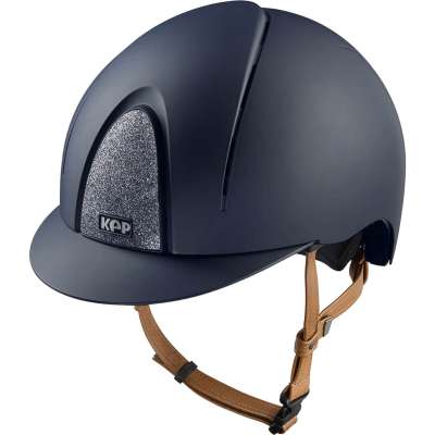 KEP Reithelm Smart NOVA Matt Silver Star mit Beigen Kinnriemen