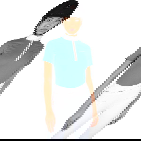 Samshield Turniershirt Damen Jeanne, Glitzer, kurzarm