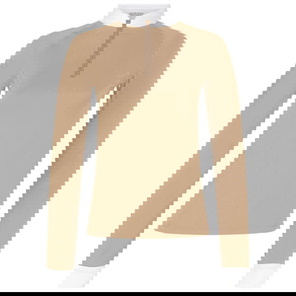 Kentucky Horsewear Turniershirt Damen Classic mit Glitzer-Reißverschluss, langarm