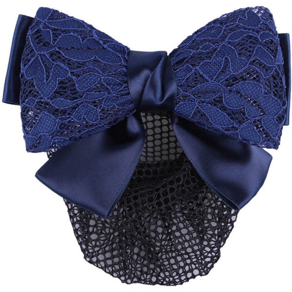 QHP Hairnet Hair Bow Lace