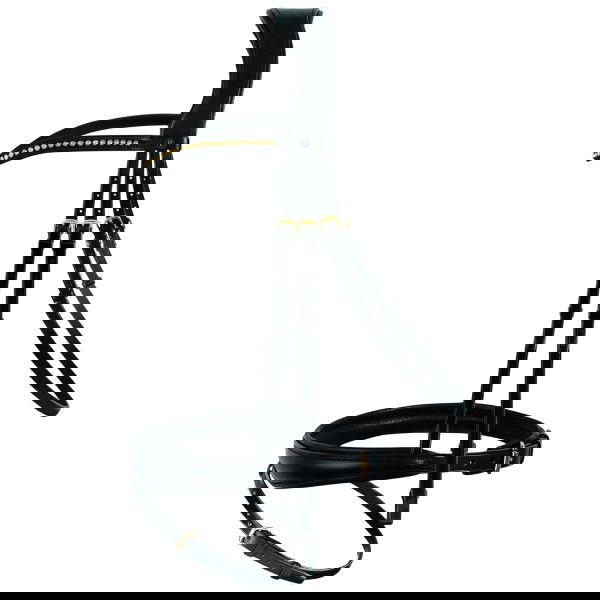 Passier Bridle Passierblu Spirit, English Combined, Anatomical, without Reins black/brass cob Passier Bridle Passierblu Spirit, English Combined, Anatomical, without Reins black/brass cob