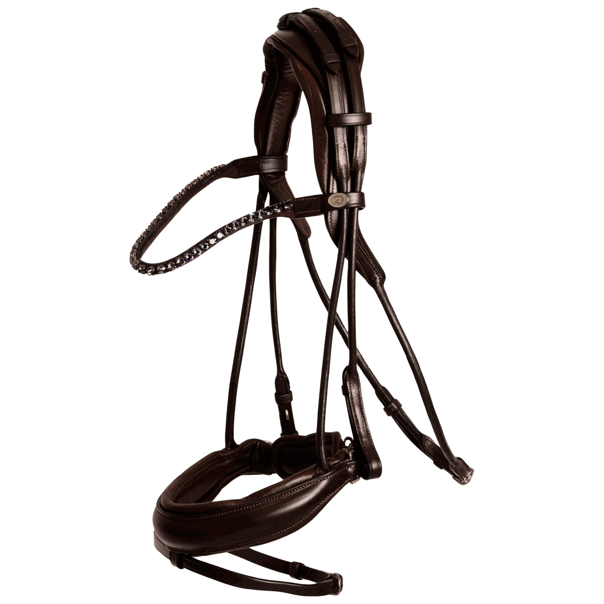 Dyon Trense Round Soft Leather Collection, schwedisches Reithalfter, rundgenäht, ohne Zügel