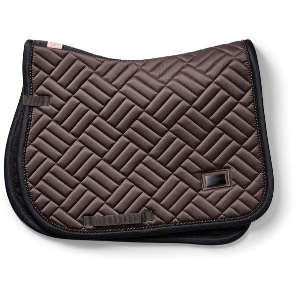 Equestrian Stockholm Saddle Pad Modern Mocha Maze, Jumping Saddle Pad