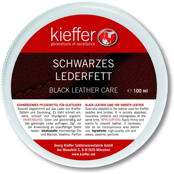 Kieffer Leather Grease Black, Leather Care, Saddle Care