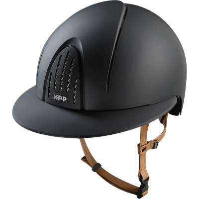 KEP Reithelm Smart NOVA Matt mit Polo-Schirm mit Beigen Kinnriemen