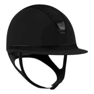 Samshield Riding Helmet Miss Shield 2.0 SM,Top+FB Alcantara,Trim Matt, Blazon Blk Chrm,5 Sw Hematite