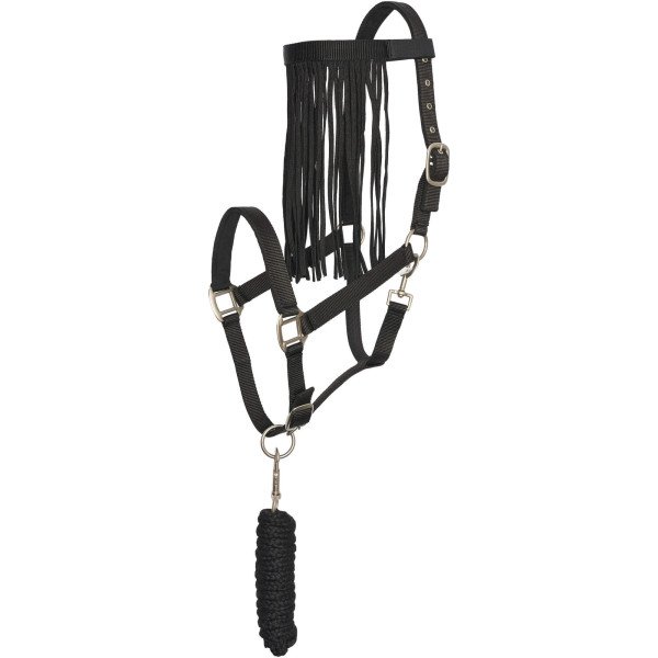 Imperial Riding Halter Set IRH, Nylon Halter with Lead and Fly Fringes