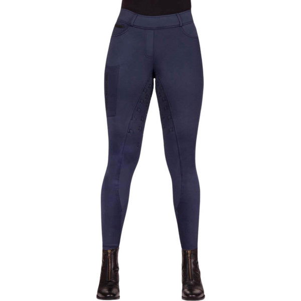 QHP Women's Riding Leggings Jorine, Full Seat, Full Grip