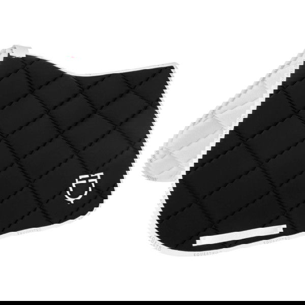 Equestro Saddle Pad Technical Fabric with Logo, Jumping Saddle Pad