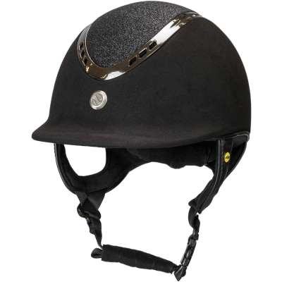 Back on Track Riding Helmet EQ3 Pardus Microfibre, with Glitter