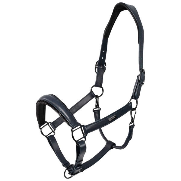 Equestrian Stockholm Halfter Glimmer Anatomic Dark Ocean, Lederhalfter