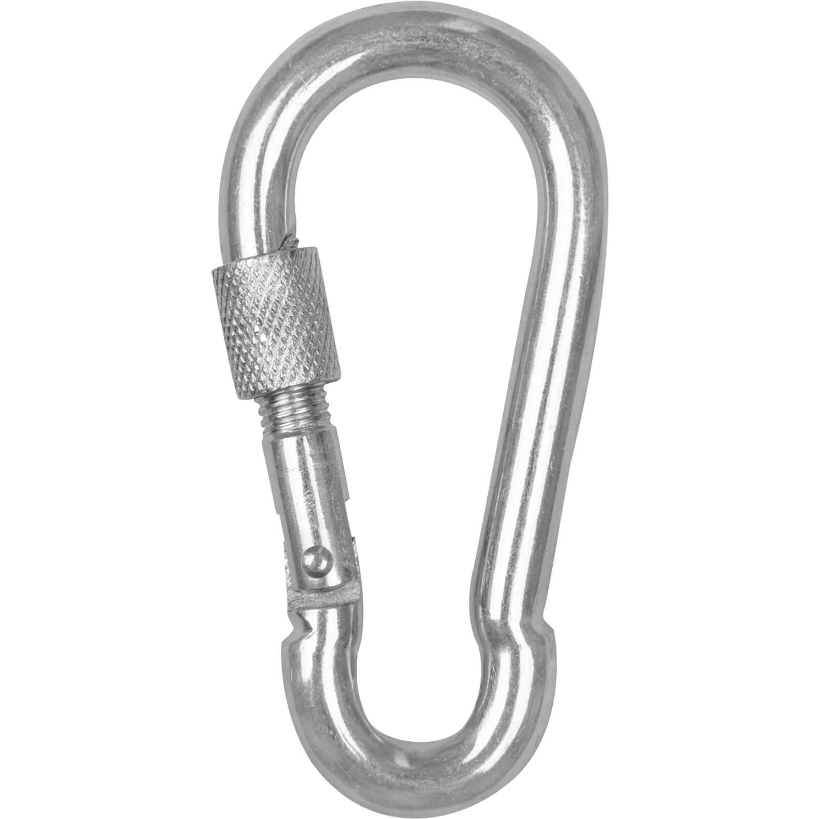 2x Karabiner Schwarz - Schwerlast Karabinerhaken 11cm