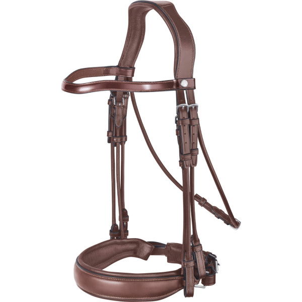 Renaissance Double Bridles Swedish 4E158, Round Stitched, with Reins