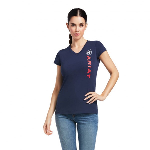 Ariat T-Shirt Damen Vertical Logo FS23, kurzarm