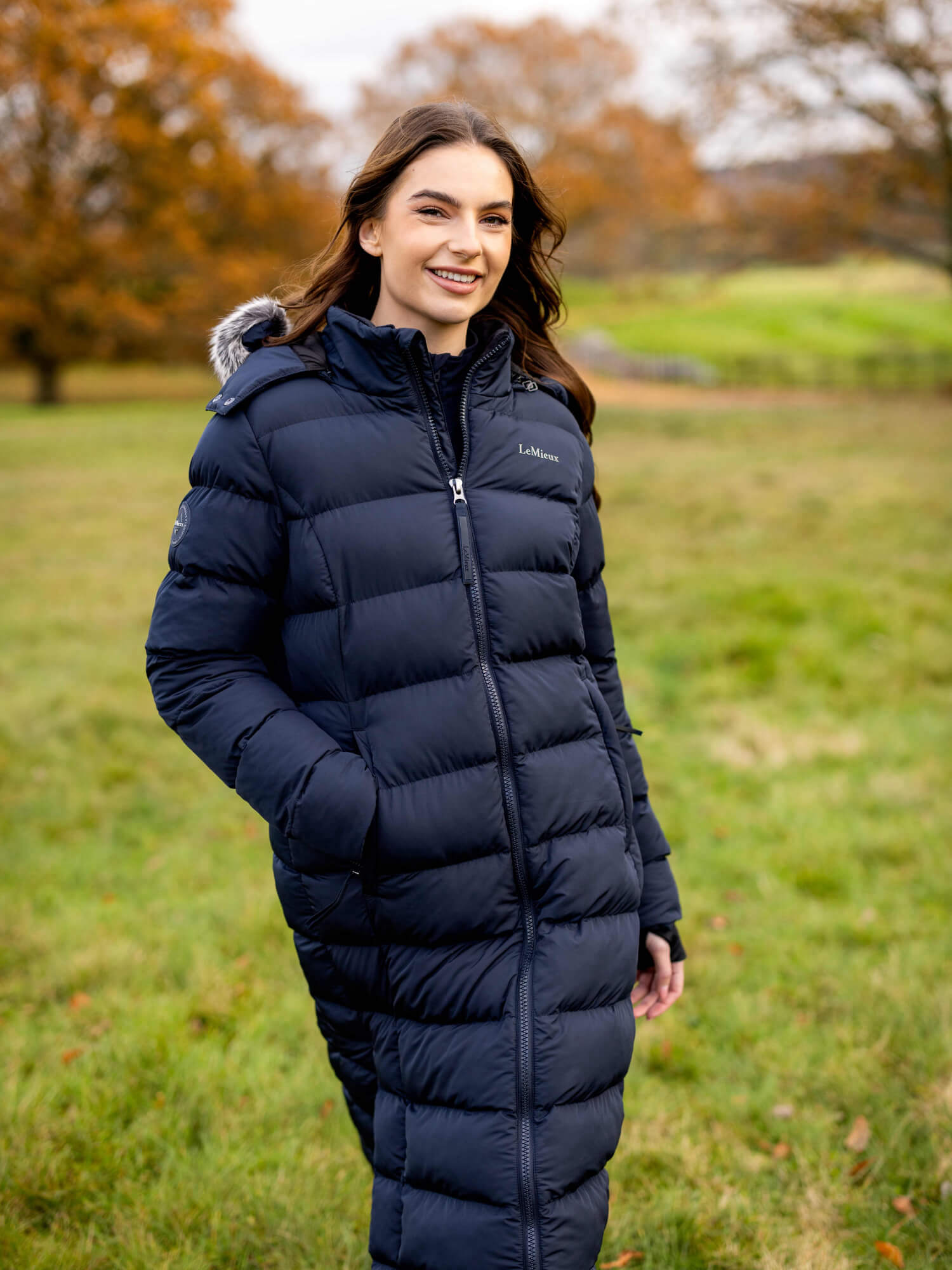 Navy padded coat womens hotsell