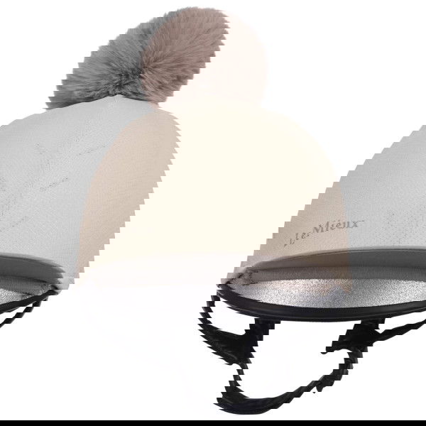 LeMieux Helmschoner Maria Mesh FS25, Reithelmschoner, Reithelmüberzug, mit Kunstfellbommel