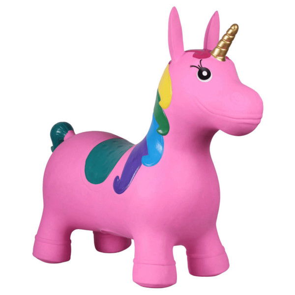 QHP Jumpy Horse Toy Unicorn, Bouncy Ball