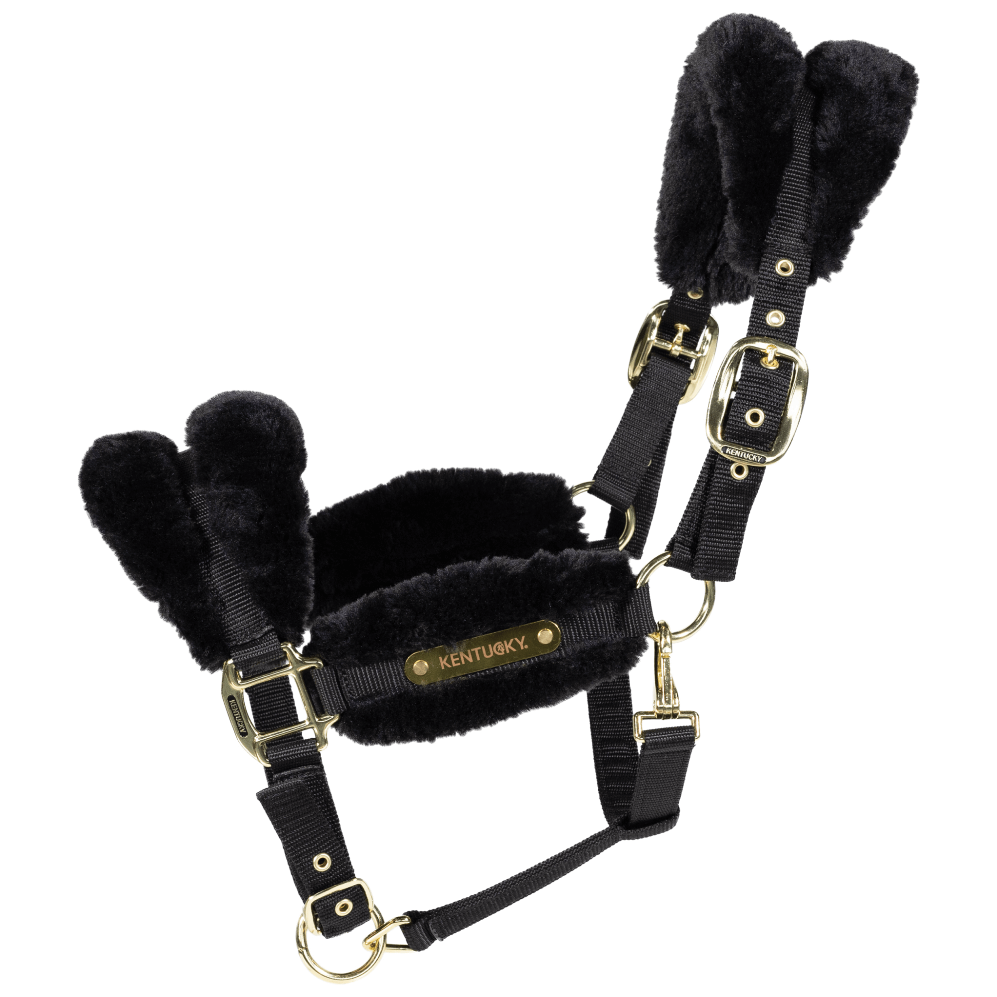Kentucky Horsewear Synthetic Leather Halter with Rope Nose