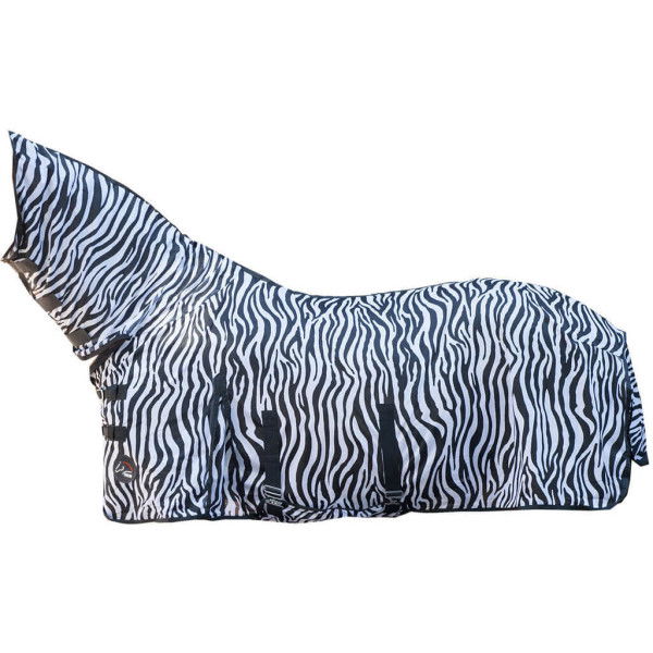 HKM Fly Rug Zebra, with Neck Part, with Belly Bib