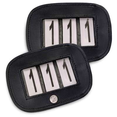 Sunride Startnummern, Leder, 3-stellig, 2er Set