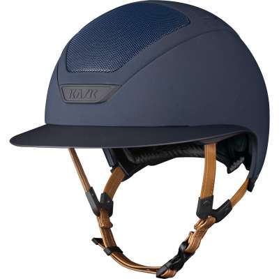 Kask Reithelm Star Lady Hunter Lederriemen Hellbraun