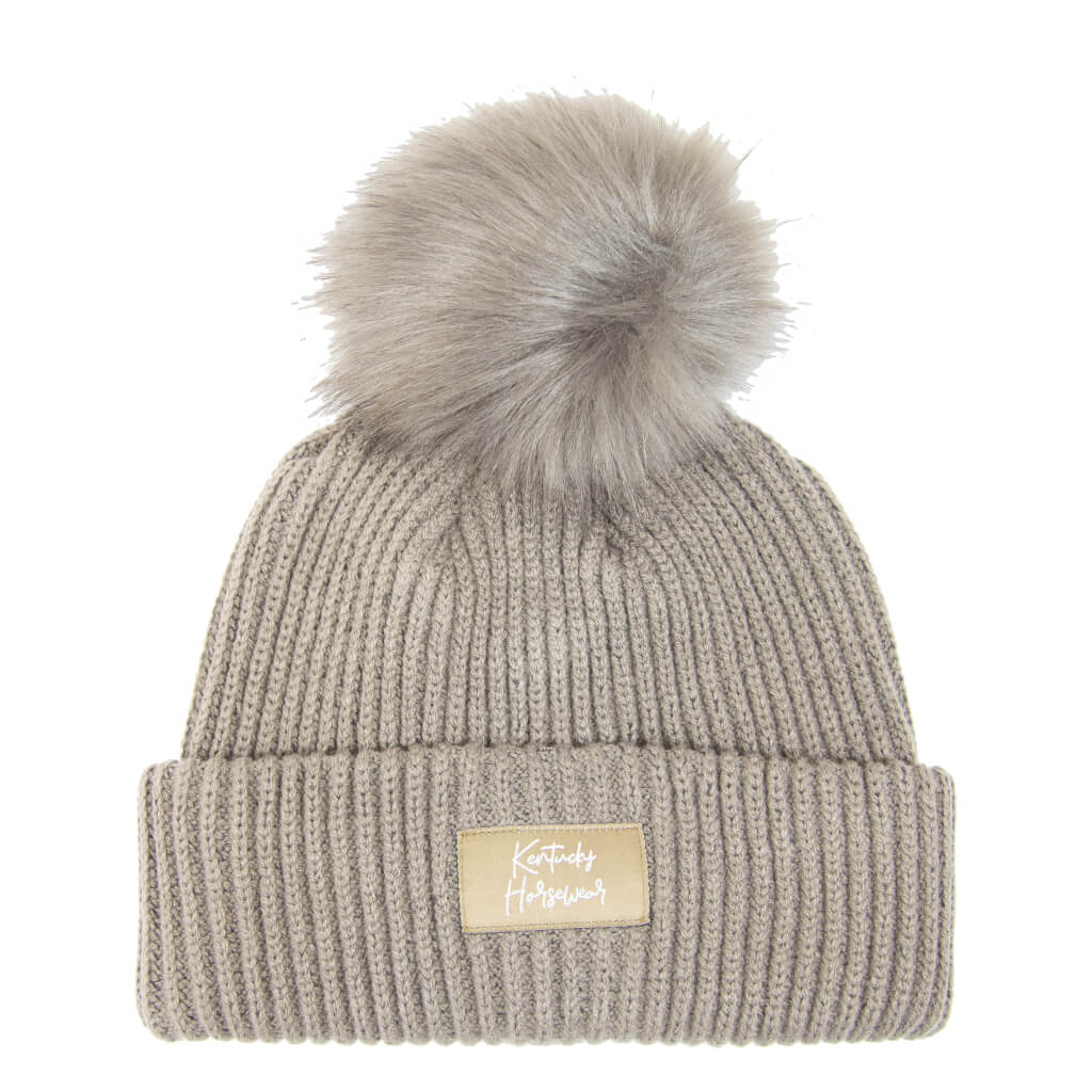 Kentucky Horsewear Strickmütze Beanie Fur, Wintermütze, Kunstfell