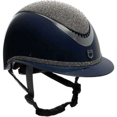 Equestro Riding Helmet Rhinestones, Wide Visor Equestro Riding Helmet Rhinestones, Wide Visor