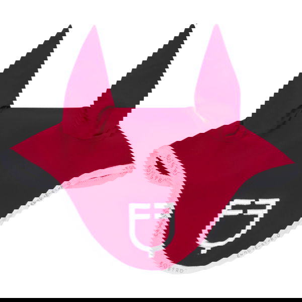 Equestro Fly Bonnet Technical Fabric with Logo, Fly Cap, Fly Ears