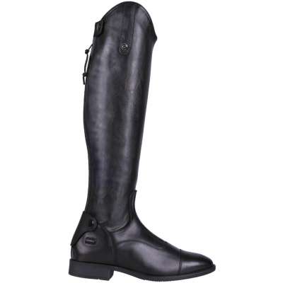 QHP Women's Riding Boots Birgit, Leather Riding Boot, Black