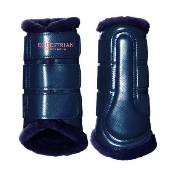 Equestrian Stockholm Brushing Boots No Boundaries Monaco Blue, With Synthetic Fur
