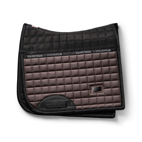 Equestrian Stockholm Saddle Pad Sportive Mocha, Dressage Saddle Pad