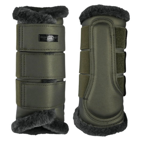 Equestrian Stockholm Tendon Boots Striking Valley, Dressage Boots, with Faux Fur