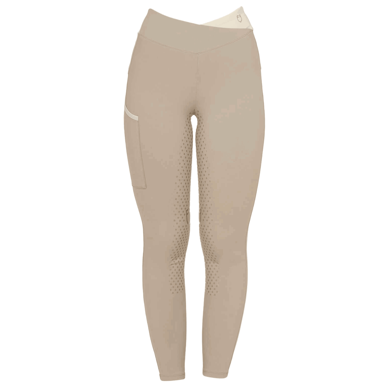 Equestro Reitleggings Damen Two Tone FS26, Vollbesatz, Full-Grip, High Waist