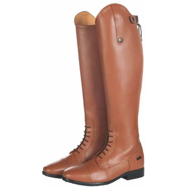 HKM Reitstiefel Valencia, Lederreitstiefel, Damen, Herren, cognac