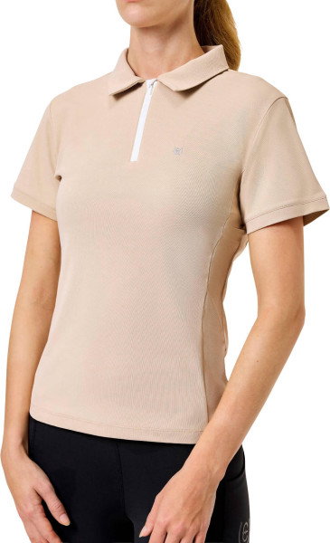 Equestrian Stockholm Shirt Damen Sand, Trainingsshirt, Trainingspolo, kurzarm