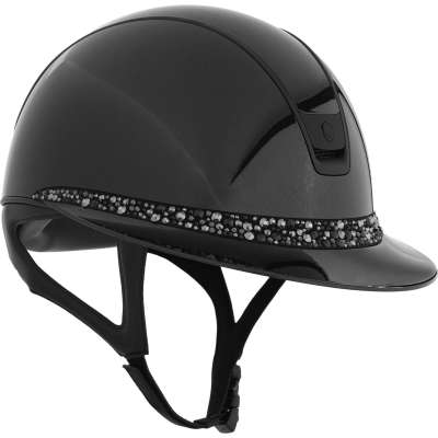 Samshield Riding Helmet Miss Shield 2.0 Shadowglossy,FB Glacier Crystal Black,Trim+Blazon Matt Black
