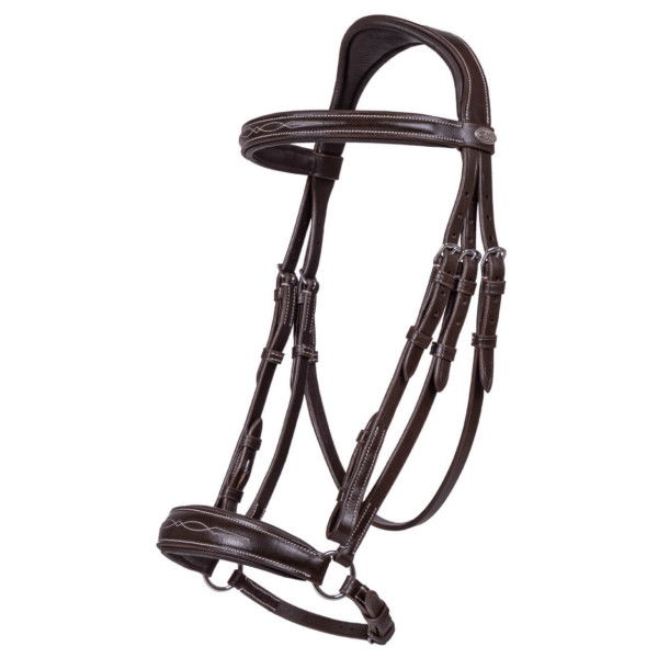 QHP Bridle Luxus, dropped noseband, without Reins