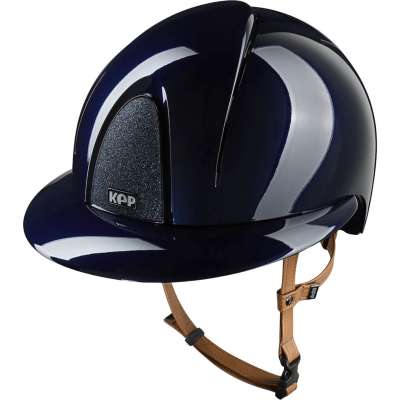 KEP Reithelm Smart NOVA Metal Polish Star mit Polo-Schirm mit Beigen Kinnriemen