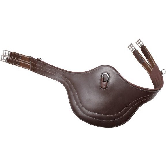 QHP Saddle Girth with Luxury Stitching, Stud Girth, Jumping Girth, Leather