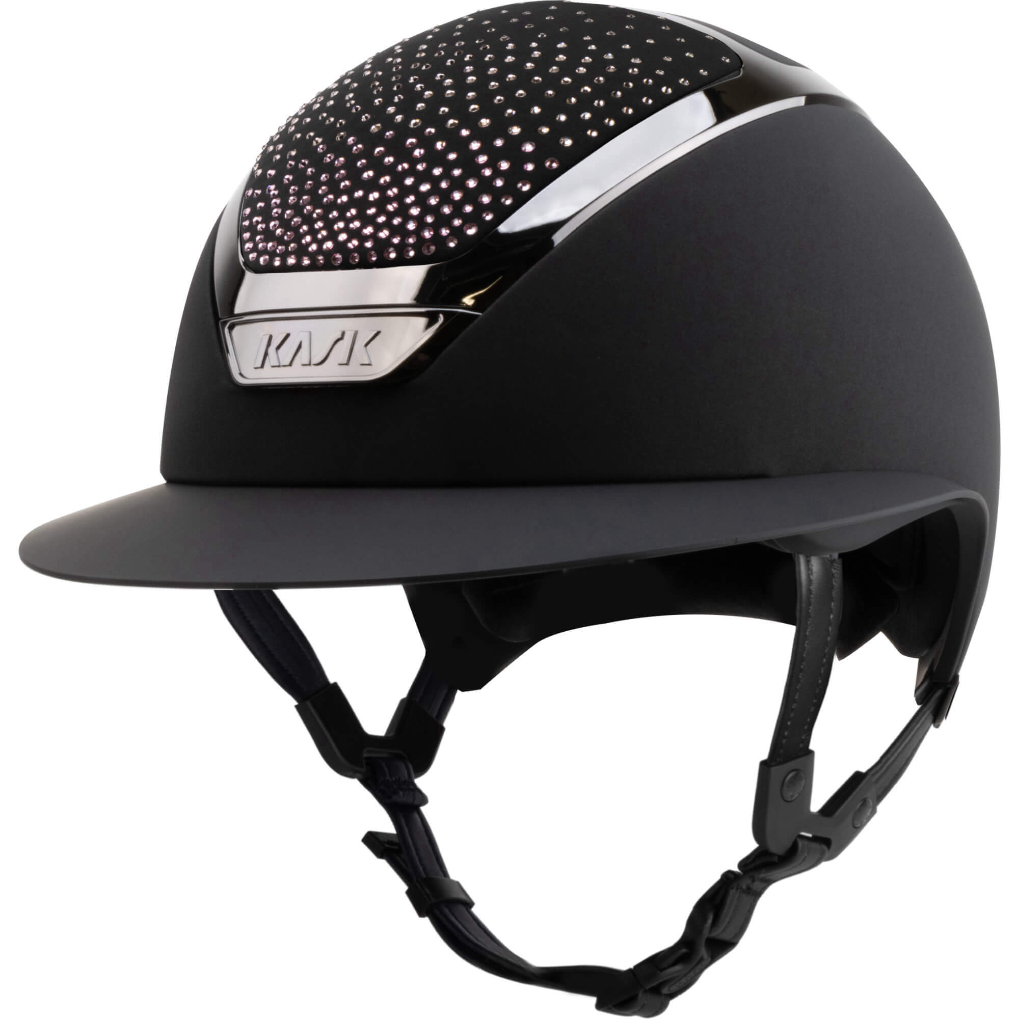 Kask Reithelm Star Lady Chrome Swarovski Waterfence Vintage Rose Mix