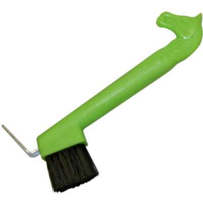Covalliero Hoof Scraper with Brush and Horse Head