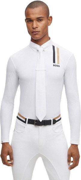 BOSS Equestrian Men´s Competition Shirt Nick Signature Stripe FW23, Long-Sleeved