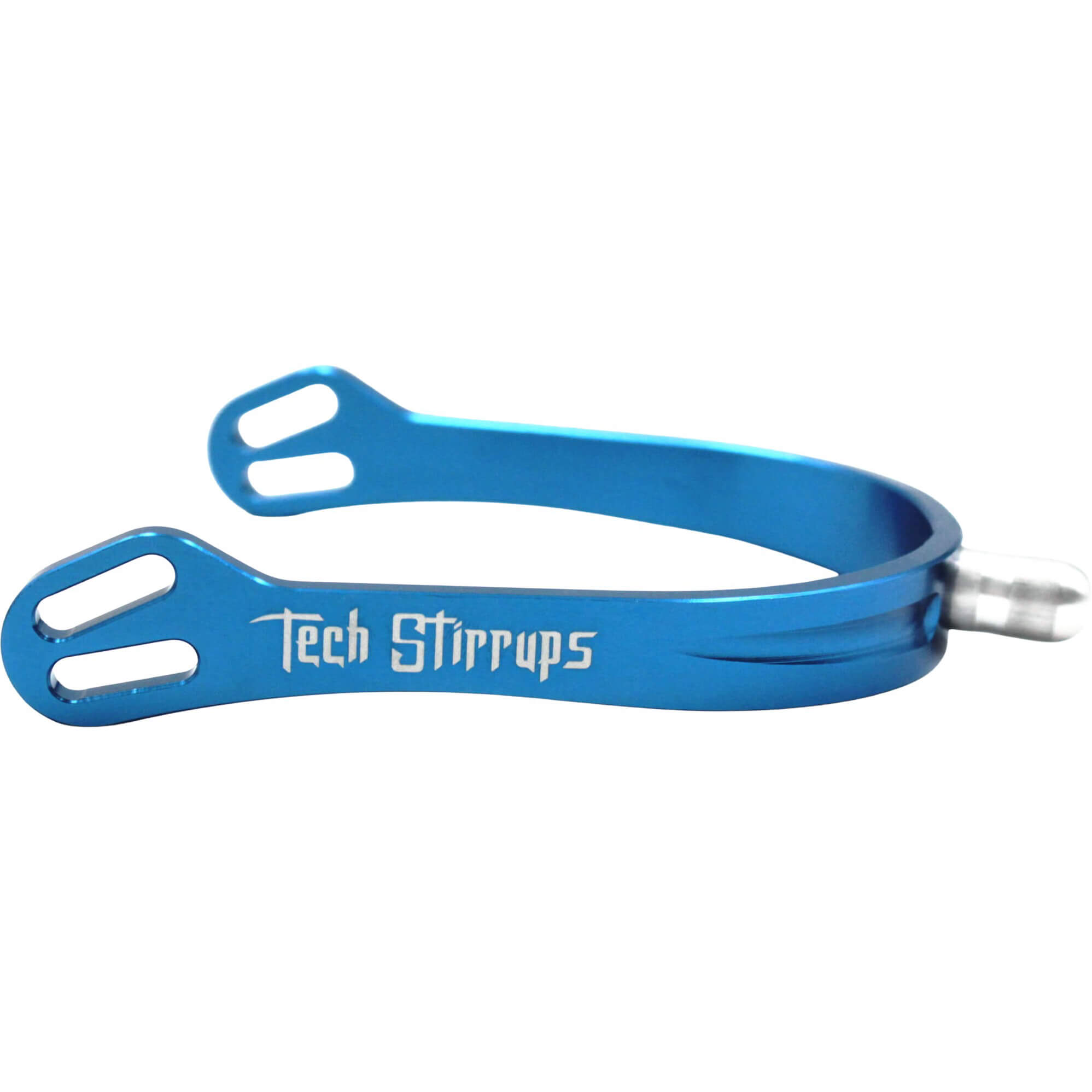 Tech Stirrups Sporen Milan, Edelstahl, mit 3 austauschbaren Spitzen, abgerundet, flach