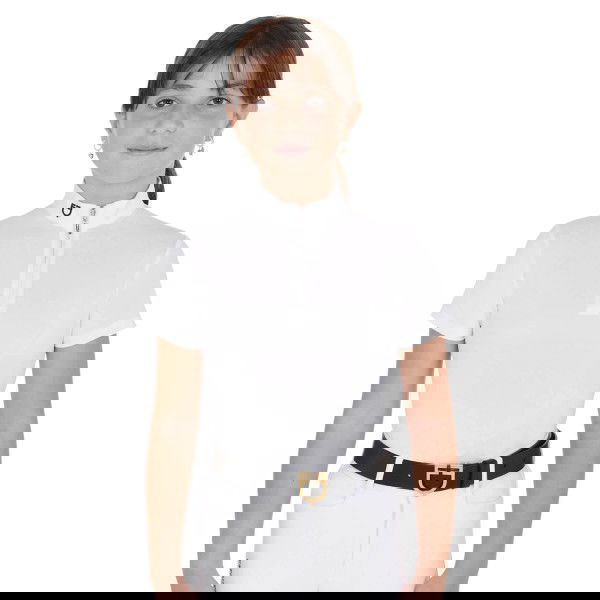 Equestro Girl's Competition Shirt, short-sleeved