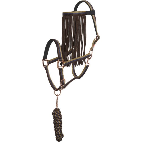 Imperial Riding Halter Set IRH SS24, Nylon Halter with Lead and Fly Fringes