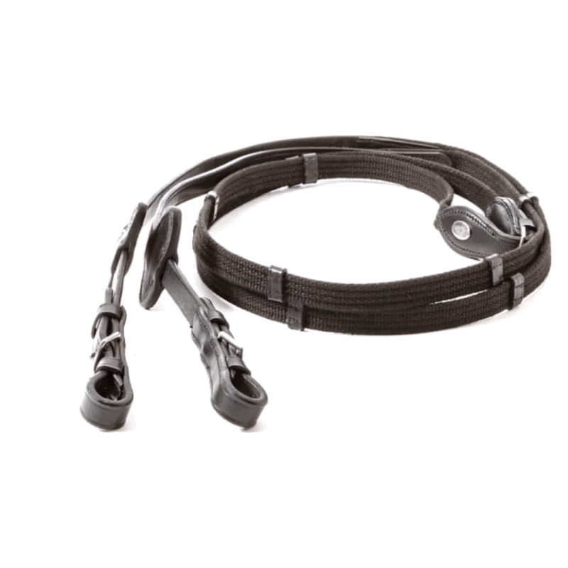 Kavalkade Web Reins with 5 Leather Bars | FUNDIS Equestrian